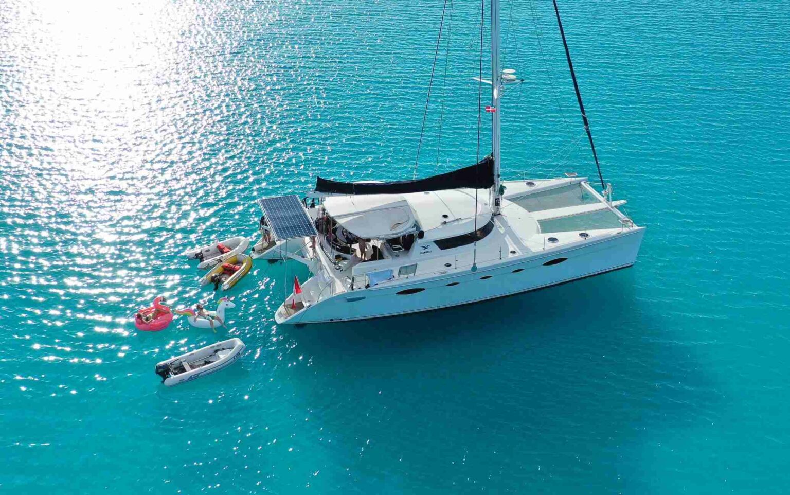 Cabin charter in atlantic crossing by catamaran.